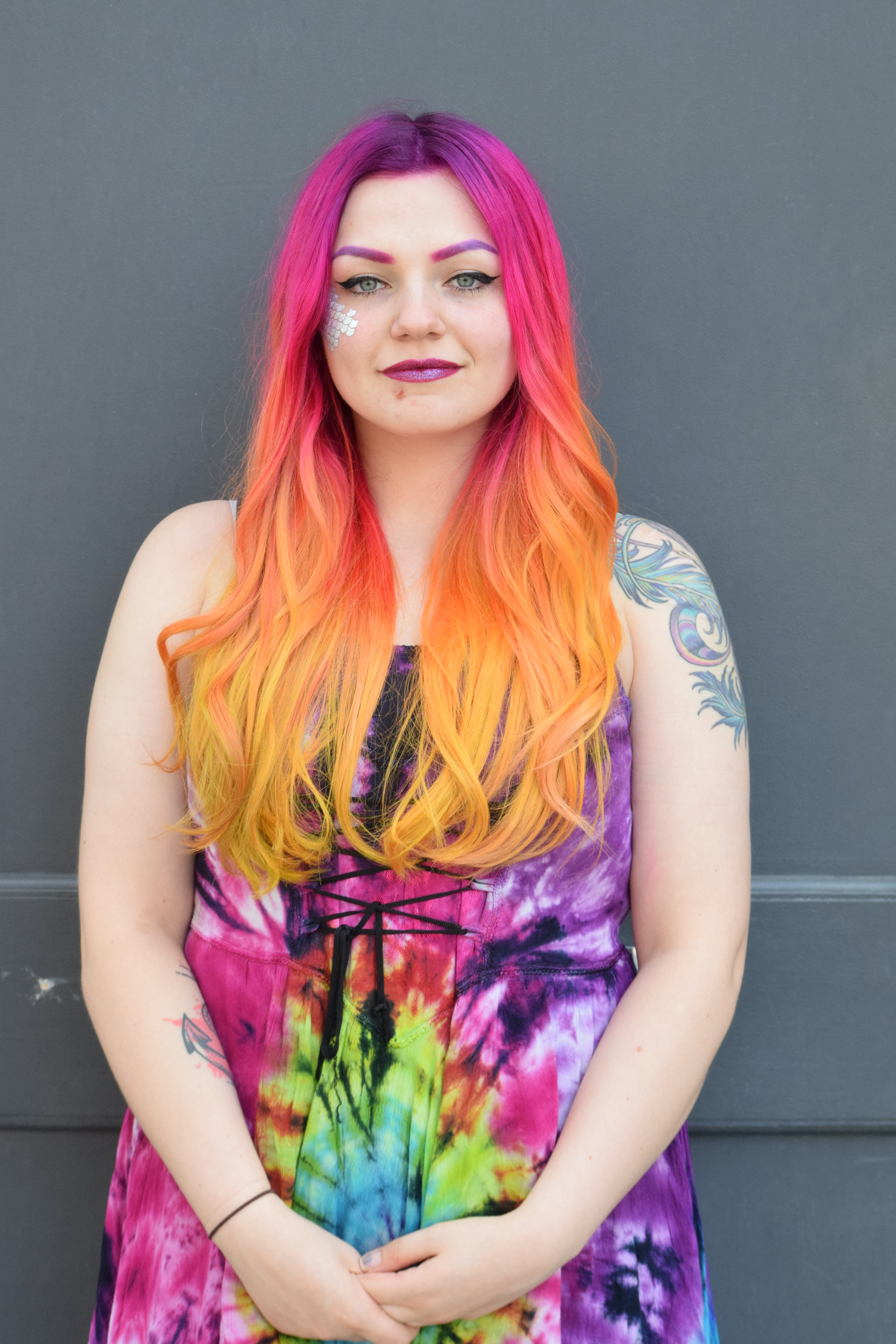 colour hairstyle photoshoot