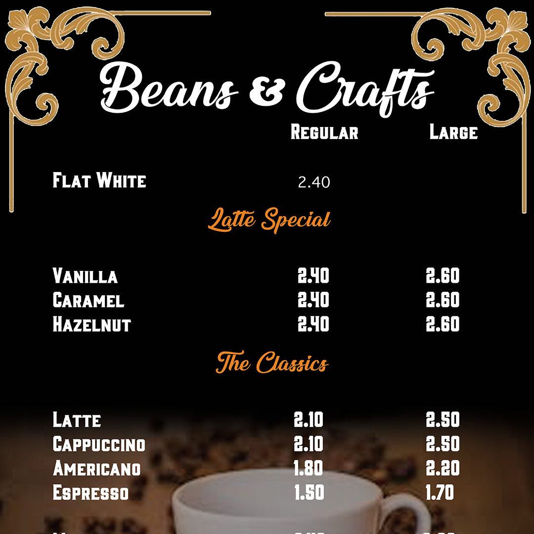 cafe menu